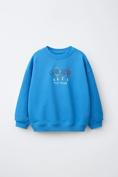 TENNIS EMBROIDERY SWEATSHIRT