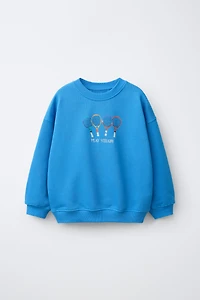 TENNIS EMBROIDERY SWEATSHIRT