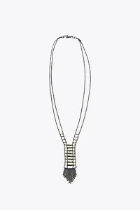 2-PACK BEADED FRINGE NECKLACES