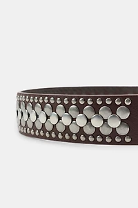 FAUX LEATHER STUDDED BELT