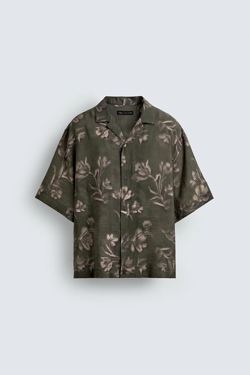 RELAXED FIT FLORAL PRINT SHIRT