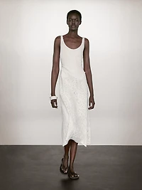 Robe midi ample en coton mélangé