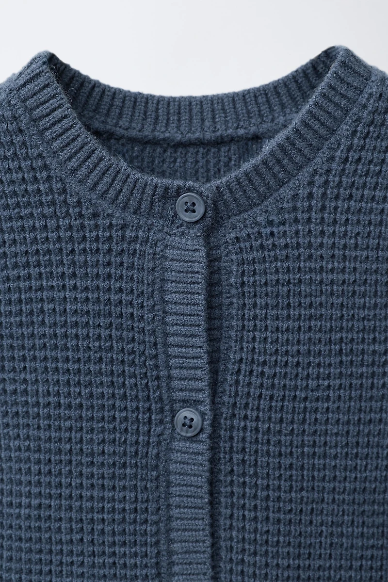 SQUIRREL LABEL KNIT LONG OVERALLS