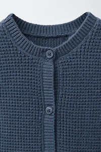 SQUIRREL LABEL KNIT LONG OVERALLS
