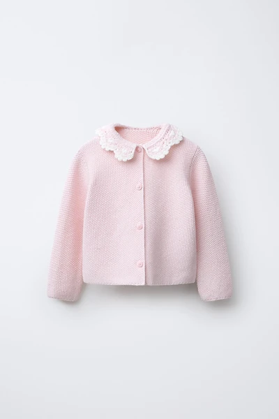 CROCHET COLLAR CARDIGAN