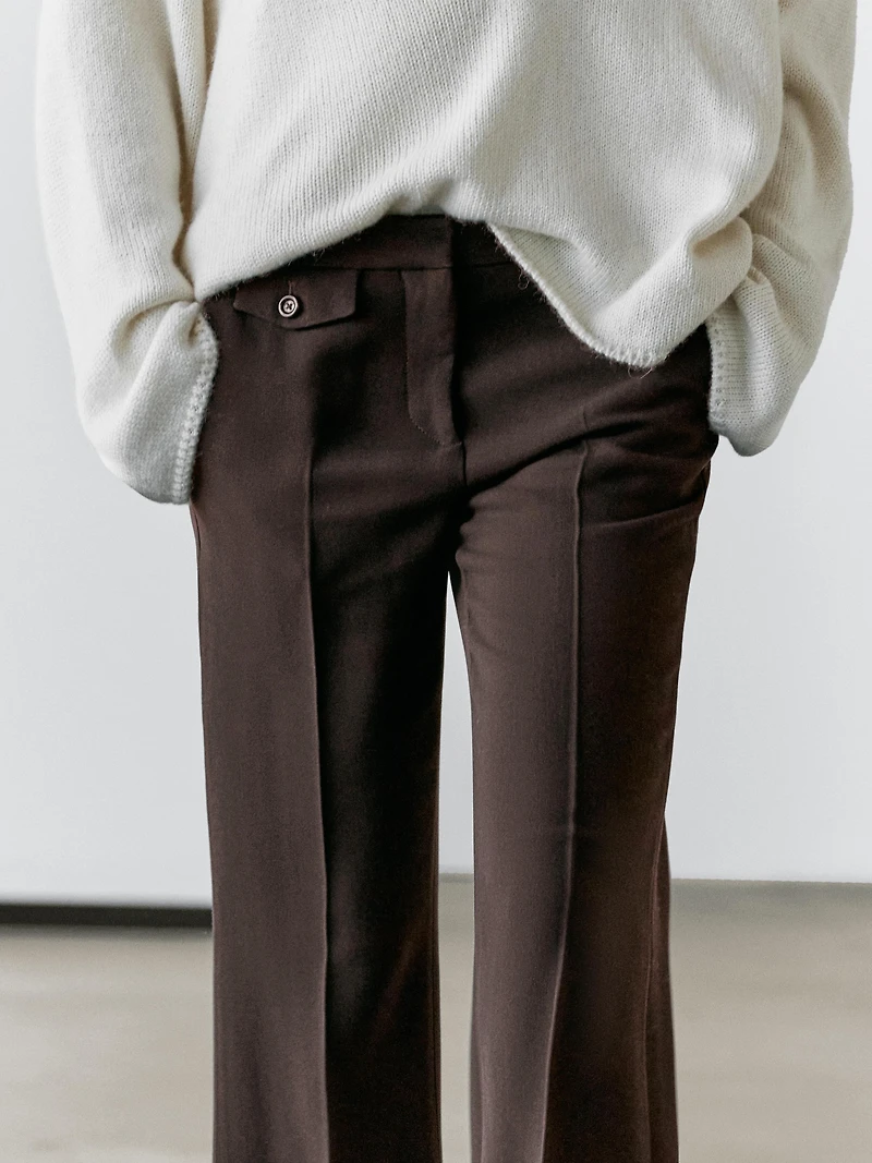 Pantalon flare poche