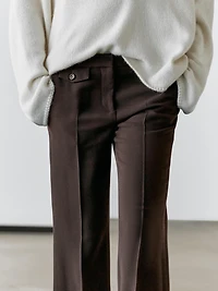 Pantalon flare poche