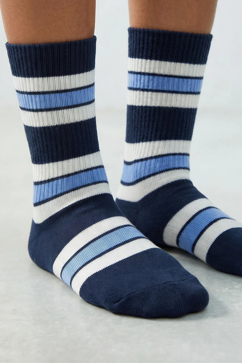 LOT DE DEUX PAIRES CHAUSSETTES LONGUES À RAYURES