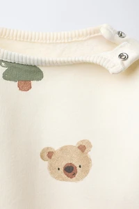FOREST AND BEAR PRINT SWEATSHIRT