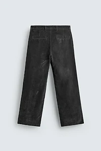 RELAXED FIT FLOCKED PANTS