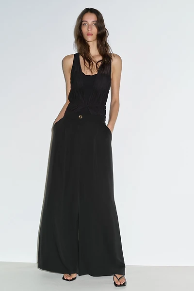 GOLD BUTTON PALAZZO PANTS