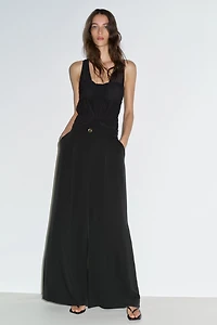 GOLD BUTTON PALAZZO PANTS