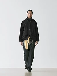 Long technical fabric parka