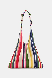SAC EN TOILE À RAYURES