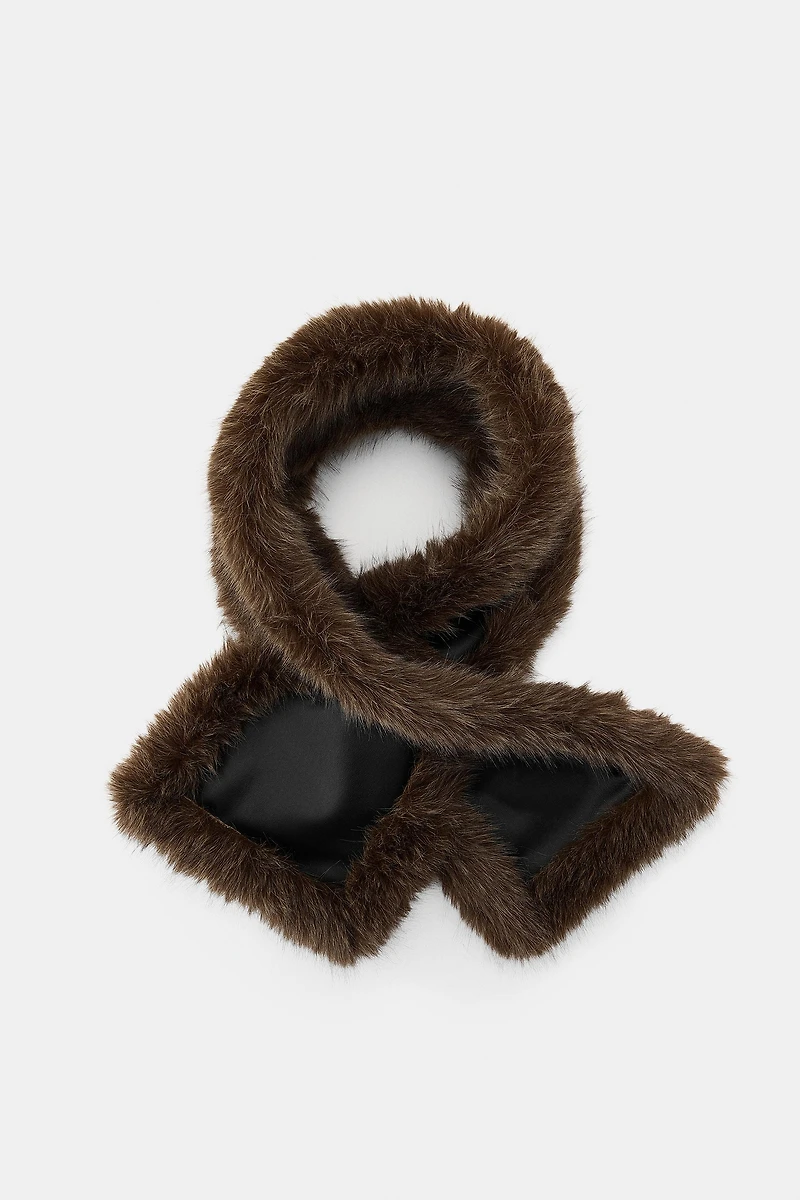 COMBINATION FAUX FUR SCARF