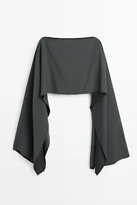 Flowing asymmetric total look cape - STUDIO
