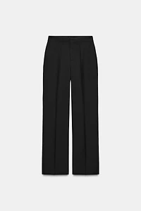 HIGH-WAISTED STRAIGHT LEG PANTS