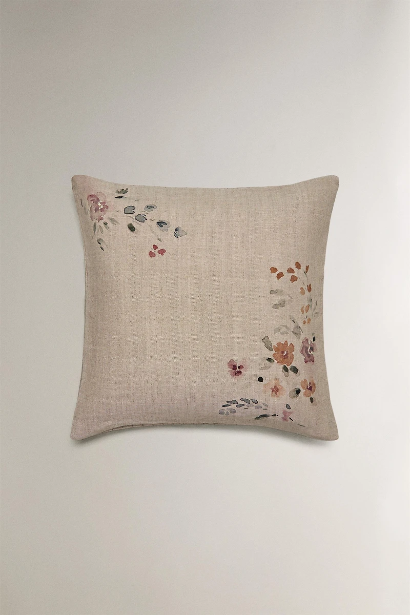 FLORAL THROW PILLOW COVER