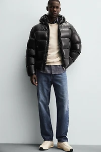 100% FEATHER WATER REPELLENT PUFFER JACKET