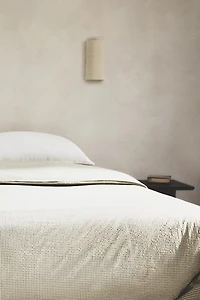 COTTON SEERSUCKER CHECK DUVET COVER
