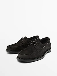 Split leather deck shoes - LIMITED