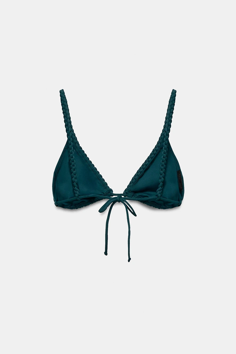 BRAIDED TRIANGLE BIKINI TOP