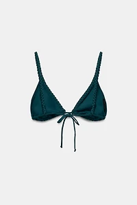 BRAIDED TRIANGLE BIKINI TOP