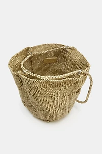 METALLIC BUCKET BAG