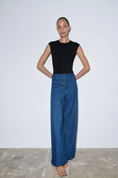 ZW COLLECTION HIGH WAIST WIDE LEG JEANS