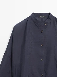 Blouson bomber col officier boutons