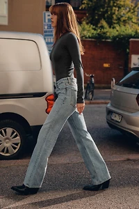 TRF MID-RISE WIDE LEG JEANS