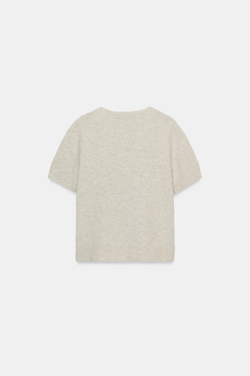 PULL 100% LAINE MANCHES COURTES