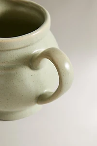 LOW STONEWARE PITCHER