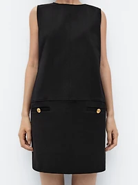 Short dress with button details