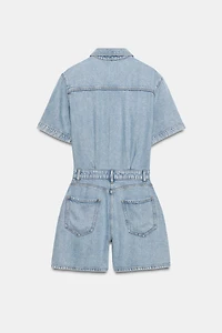 Z1975 SHORT FLOWY DENIM JUMPSUIT
