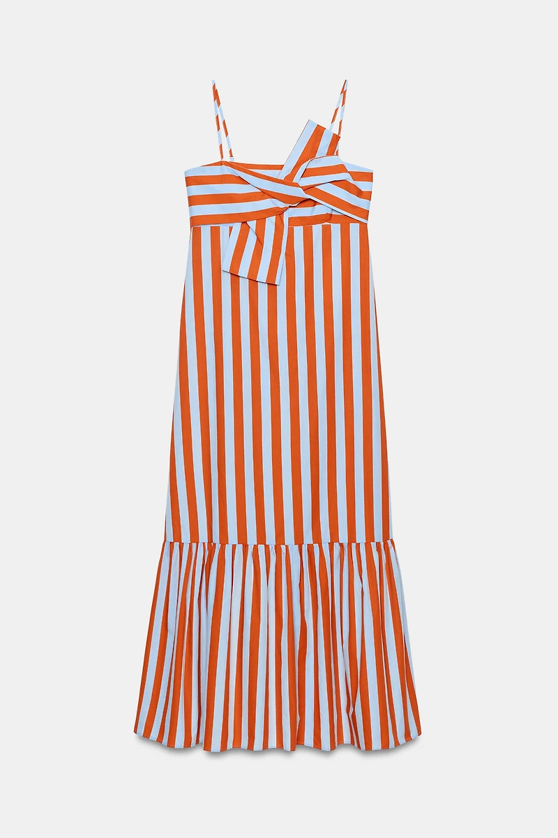 ROBE À RAYURES AVEC NŒUD