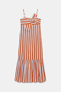 ROBE À RAYURES AVEC NŒUD