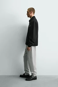 SWEAT COL ZIPPÉ INSCRIPTIONS