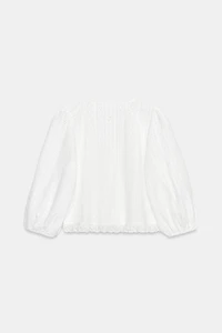 EYELET EMBROIDERED BLOUSE