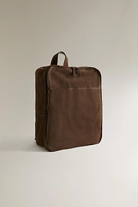 SPLIT SUEDE LEATHER BACKPACK