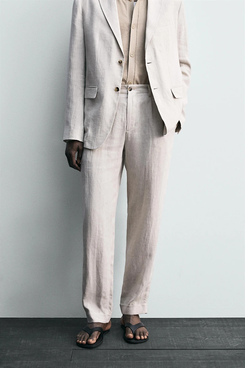 PANTALON DE COSTUME 100 % LIN