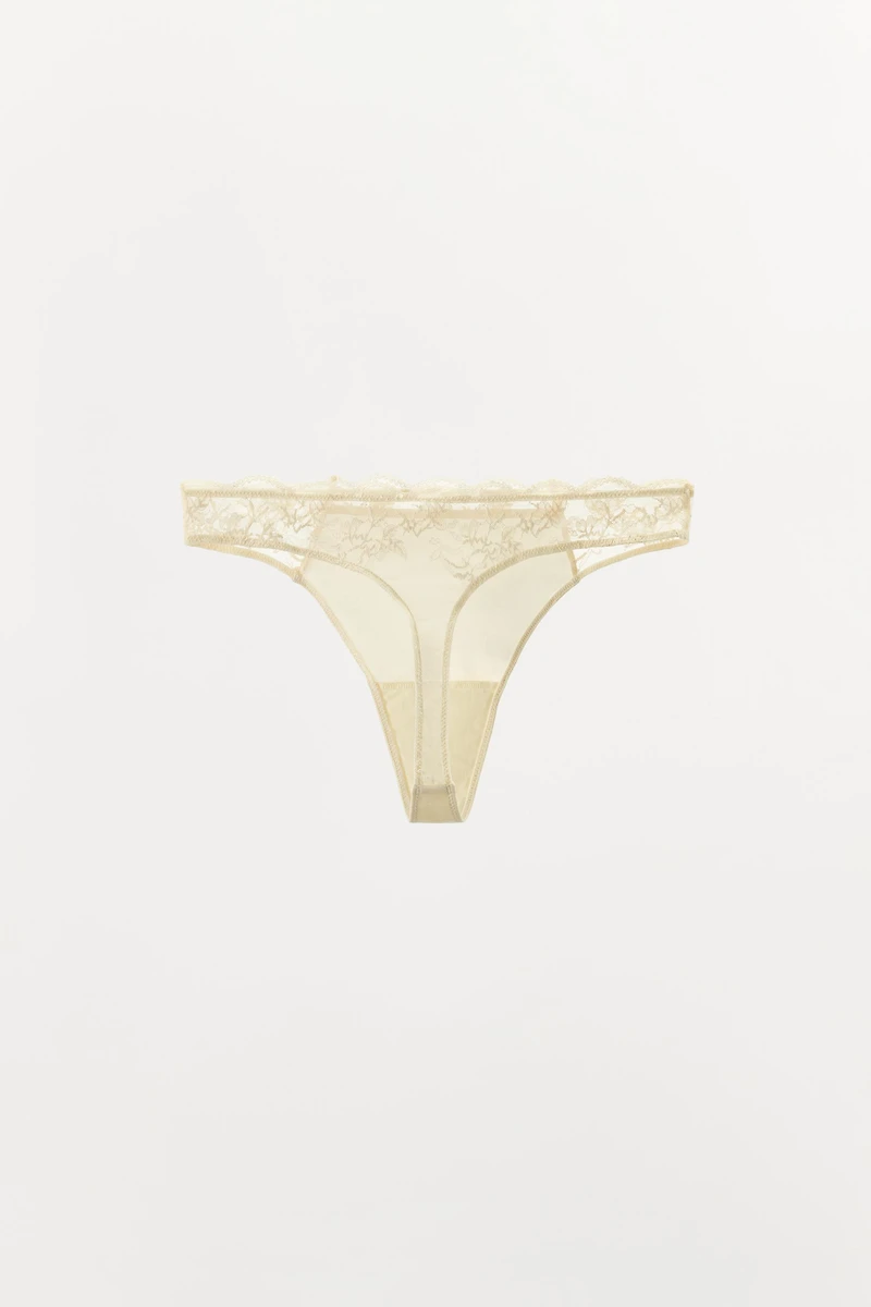 COMBINATION LACE THONG