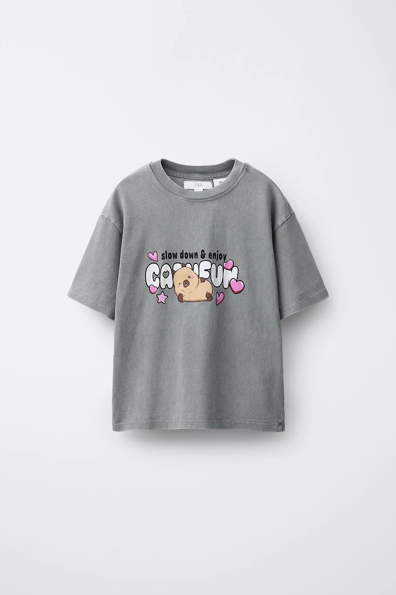 CAPYBARA CAPYFUN © WASHED EFFECT T-SHIRT