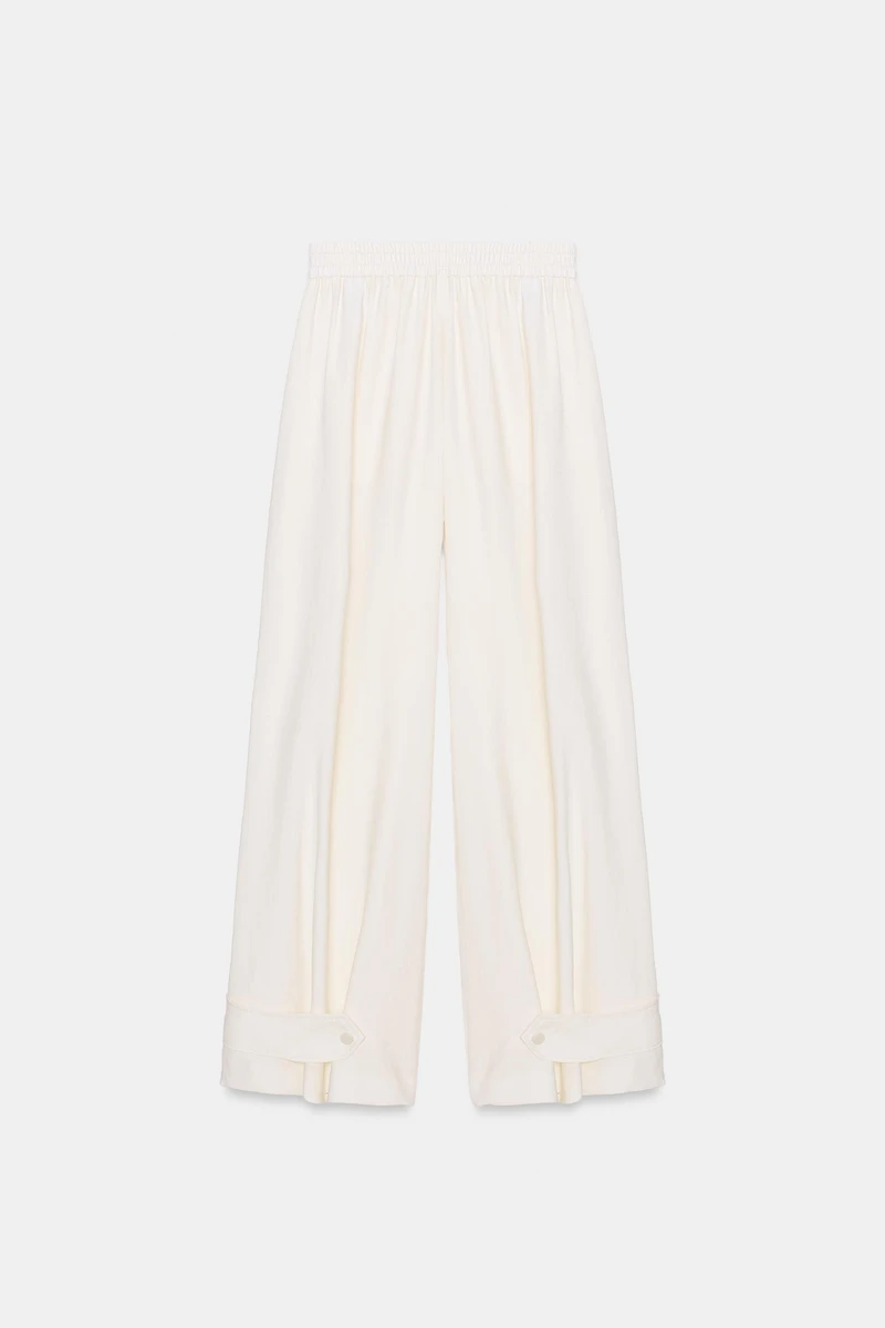 PANTALON FLUIDE À BAS AJUSTABLE