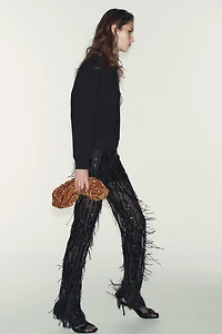 ORGANZA FLOWER SWEATSHIRT