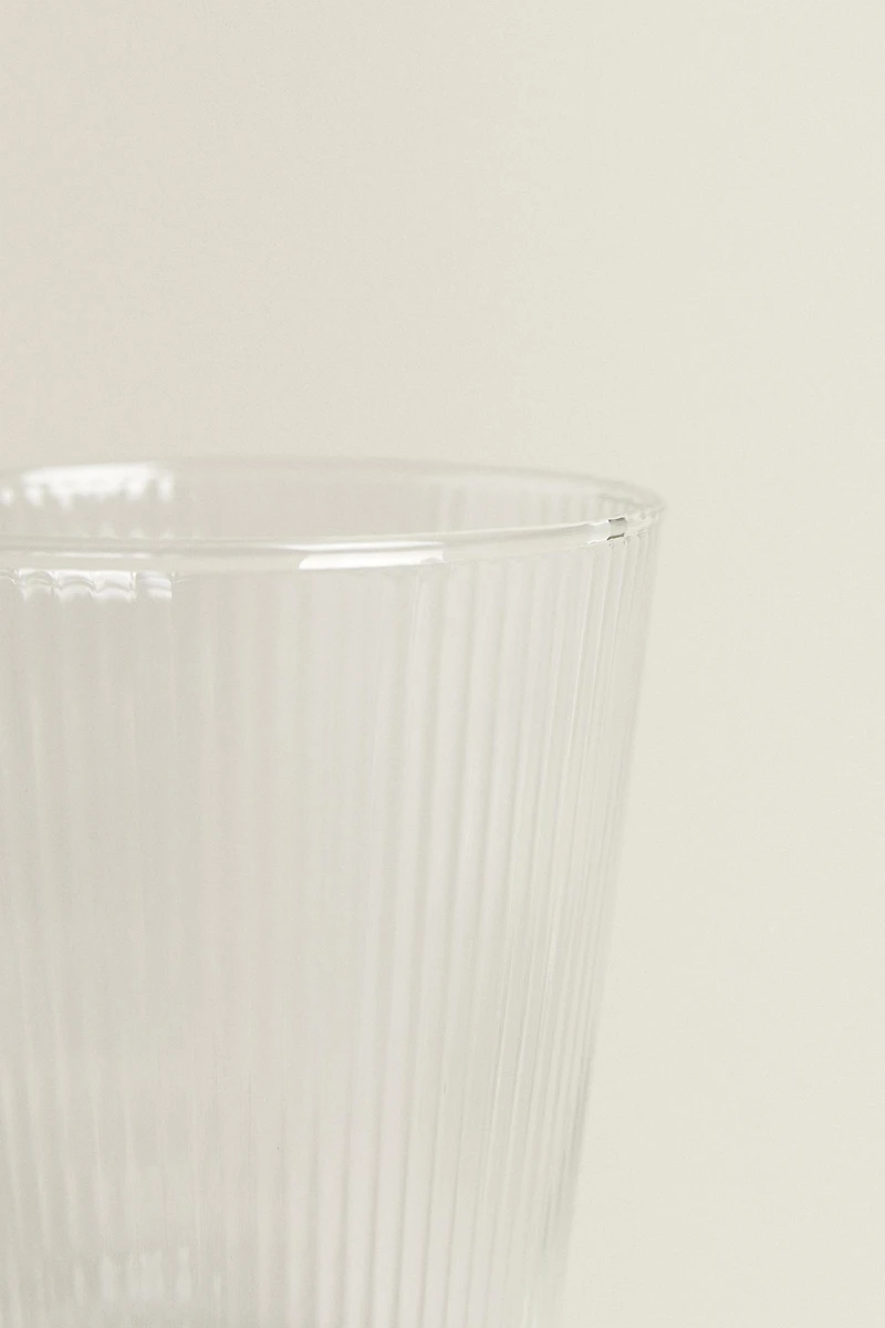 BOROSILICATE GLASS MUG WITH LINES