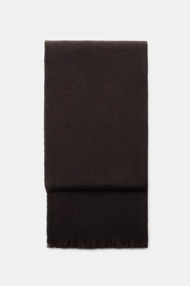 PLAIN FRAYED SCARF
