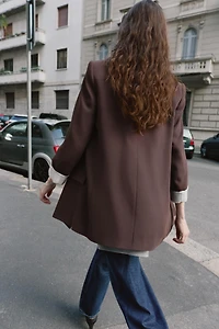 PRINTED CUFF BLAZER