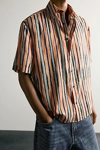 COTTON-VISCOSE STRIPED SHIRT