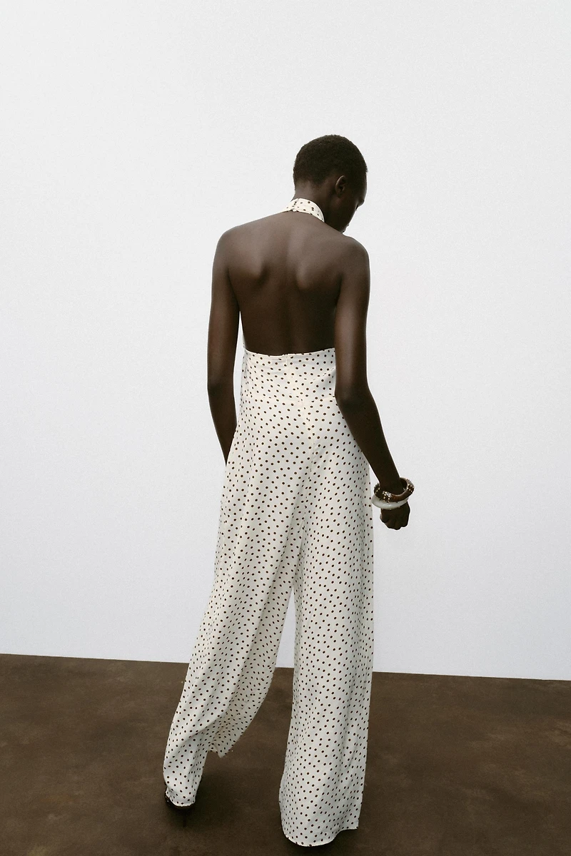 COMBINAISON HALTER À POIS